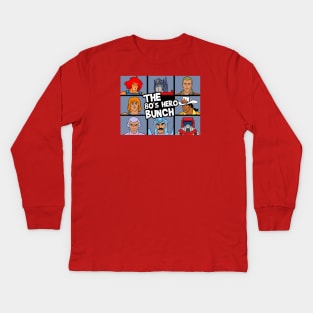 80s Hero Bunch Kids Long Sleeve T-Shirt